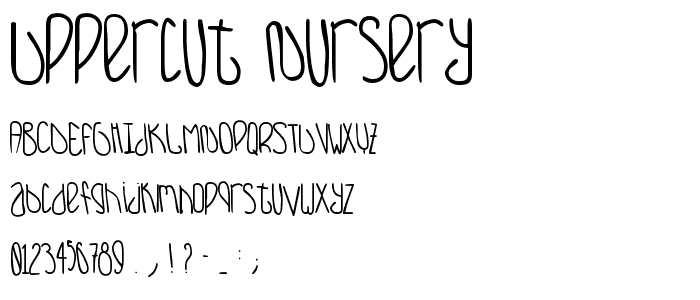 Uppercut Nursery font